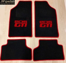 Tapis De Sol Pour Peugeot 205 GTI Noir Rouge Velours 1983-1987