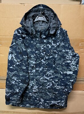 GENUINE US NAVY NWU BLUE APECS GORETEX PARKA SUPER EX COND