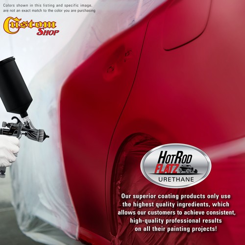 Hot Rod Flatz Quarter Mile Red Urethane Automotive Flat Car Paint, Gallon Only - Picture 5 of 5