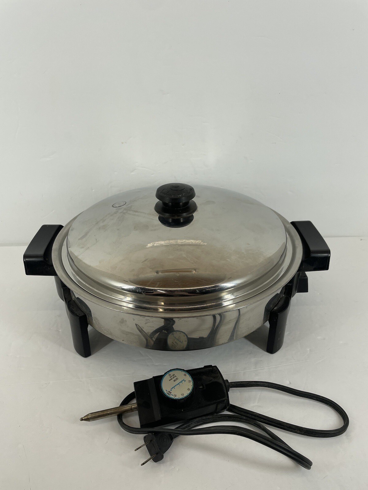 Saladmaster 7256 STAINLESS STEEL Oil Core ELECTRIC SKILLET Vapo Lid eBay