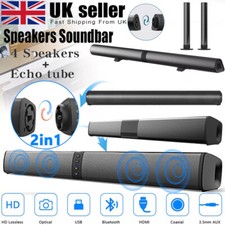 Bluetooth 5.3 Wireless Soundbar TV Speaker Home Theater Sound Bar HiFi Subwoofer