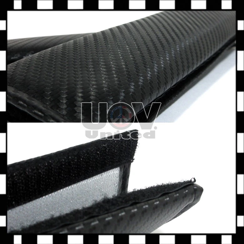 2x Funda de cinturón de seguridad de lujo de fibra de carbono almohadilla de hombro cojín protector seguro 2019 Foto 3 de 3