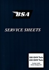 BSA A10 A7 Workshop Manual Service Sheets Rigid Plunger 1948-55 Shooting Star