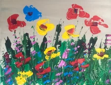 Mark Kazav  flowers  Impressionism    Fine Art Original Painting CANVAS rgew4