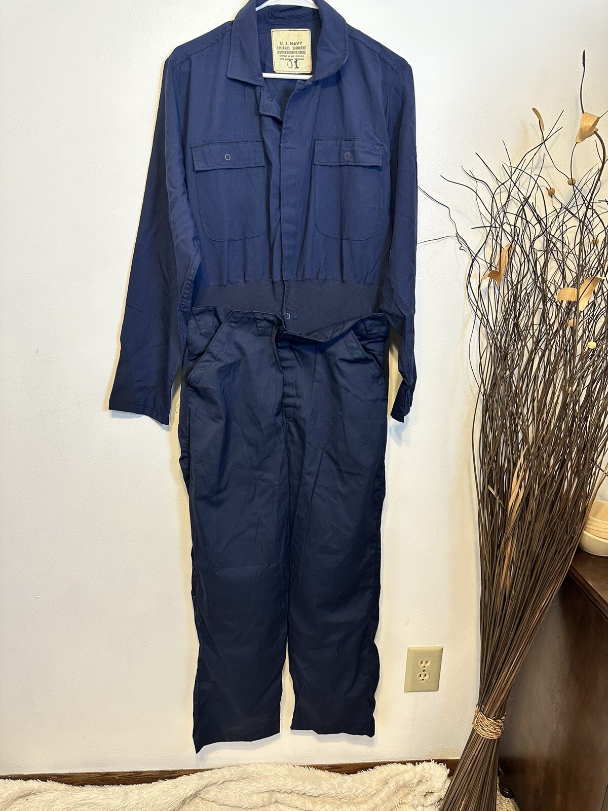 US NAVY BLUE COVERALLS UTILITY COVERALL MILITARY JUMP… Gem