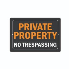 Private Property No Trespassing Metal Sign 8x12 Aluminum Wall Outdoor Decor