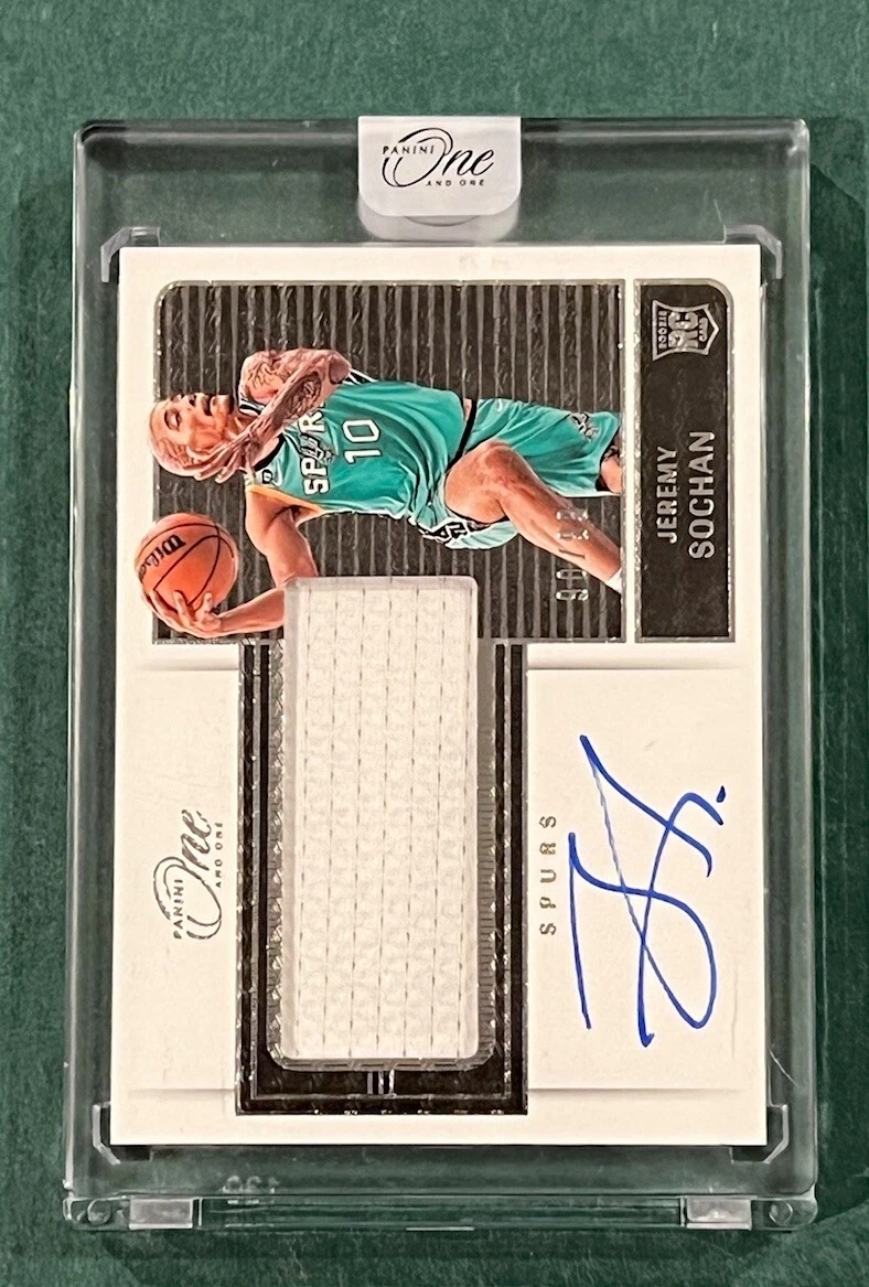 2022-23 One And One NBA Jeremy Sochan RC Rookie Patch Auto SA 