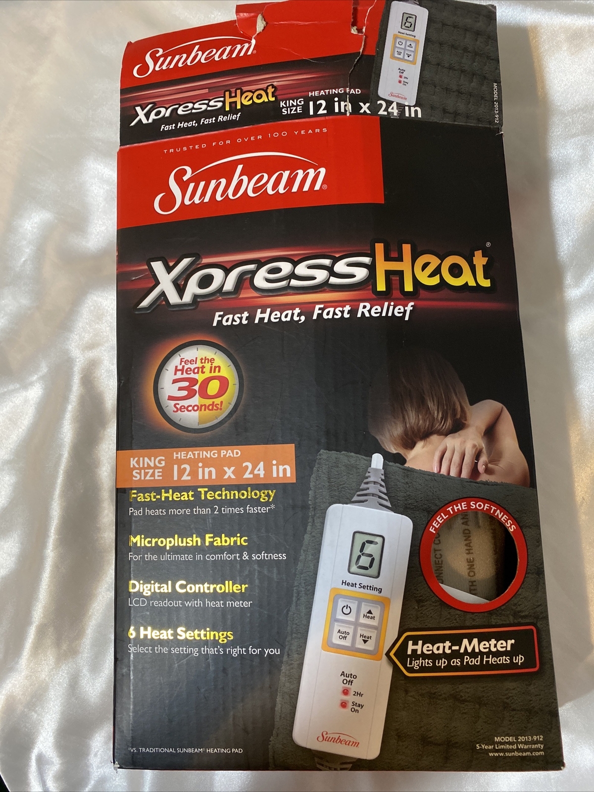 Sunbeam XpressHeat Heating Pad, Preown Used Once 27045730990 eBay