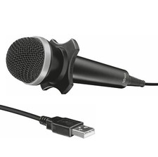 TRUST Microfono USB nero con stand per PC desktop-cavo 3M registrare e chiamate