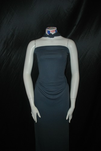 Rib Modal Spandex 2x1 knit ribbed 43" wide by the yard Slate bluish - Picture 2 of 5