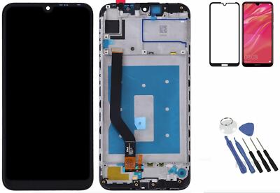 Für Huawei Y7 2019 (Prime / Pro) DUB-LX1 IPS LCD Bildschirm Display Glas Rahmen 