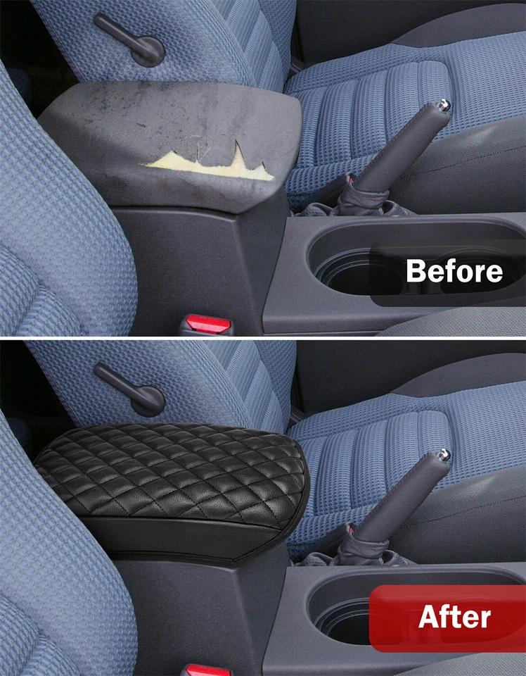 Fits Nissan Frontier 2005-2021 Xterra 2005-2015 Console Cover Arm Rest Pad Black - Image 3 of 4