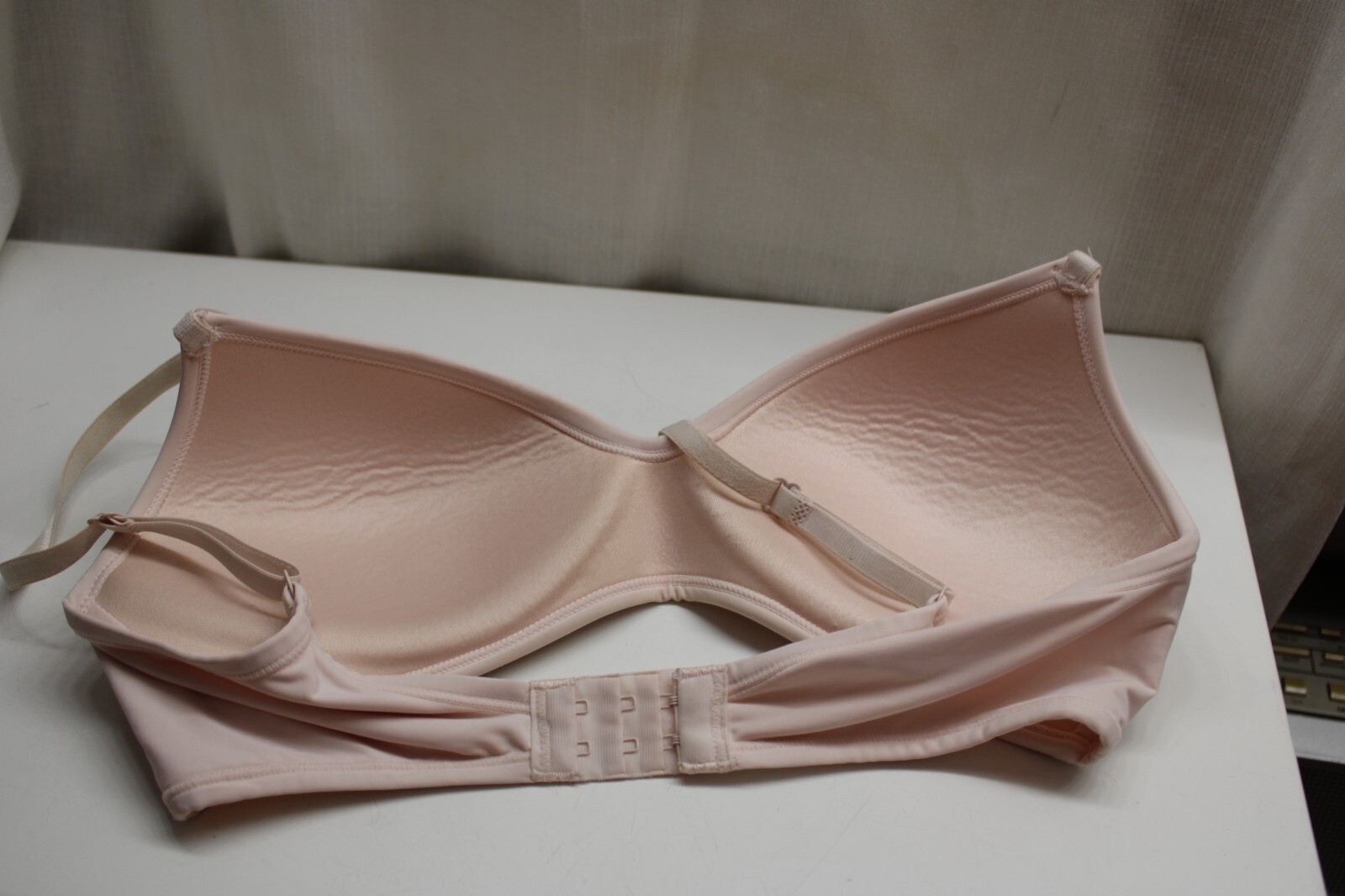 Beige Polyester Padded Seamless Wireless Push-Up … - image 3