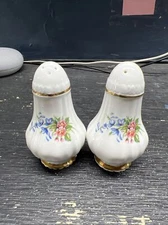 Exquisite Paragon Bone China Flower Bouquet Designed Salt & Pepper Shakers