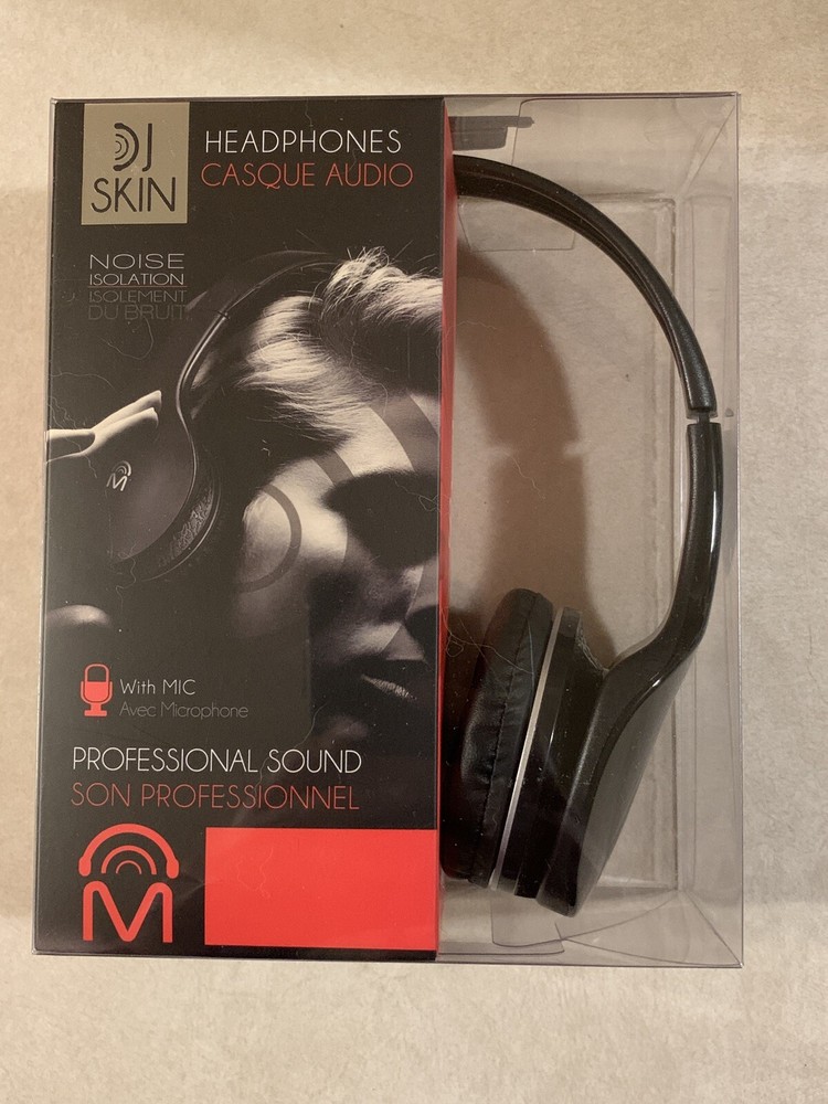 New Mental Beats DJ Skin Headphone Noise Isolation Cancelling Professional Black