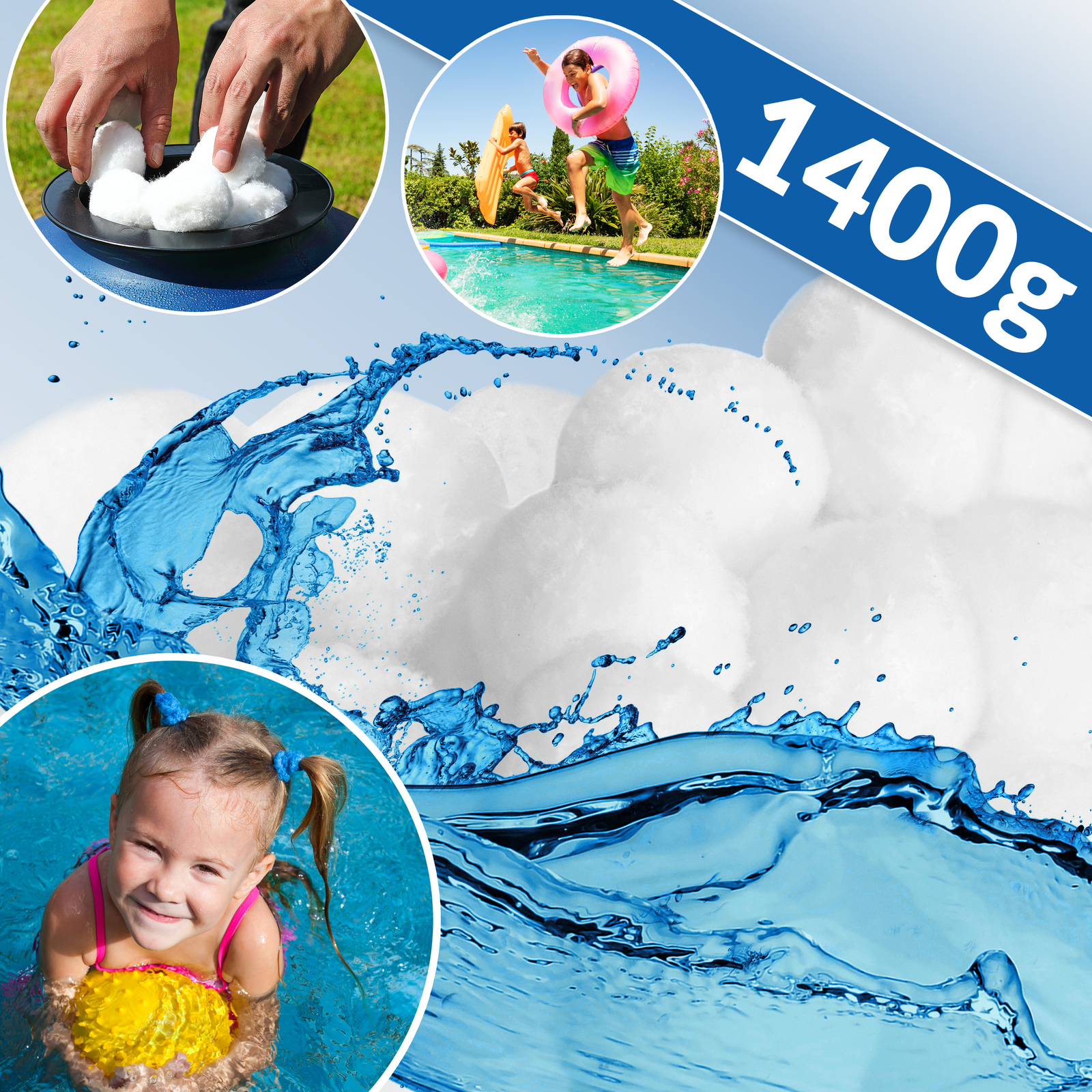 Bolas Filtrantes Para Bombas Depuradoras De Arena 1400Gr Bolas Filtrantes