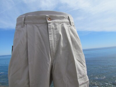 NEW 35 BILLS KHAKIS Parker Pant PP-STIT standard fit pleated USA classic stone