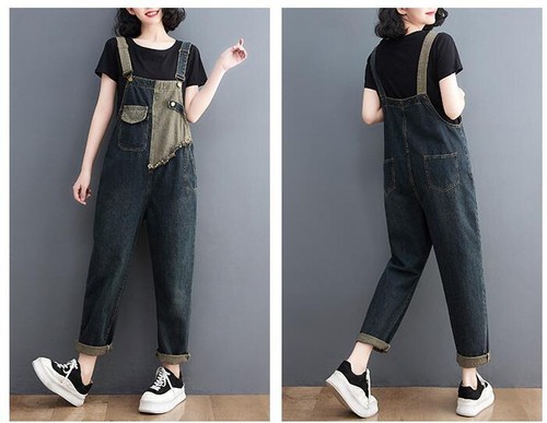 Women's Wash Denim Dungaree Dungarees Jeans Bib Overalls Suspenders Pants GIFT - Picture 9 of 16