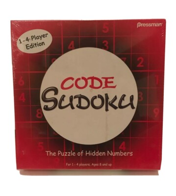 Code Sudoku, Board Game, Pressman, New, 1-4 Players 