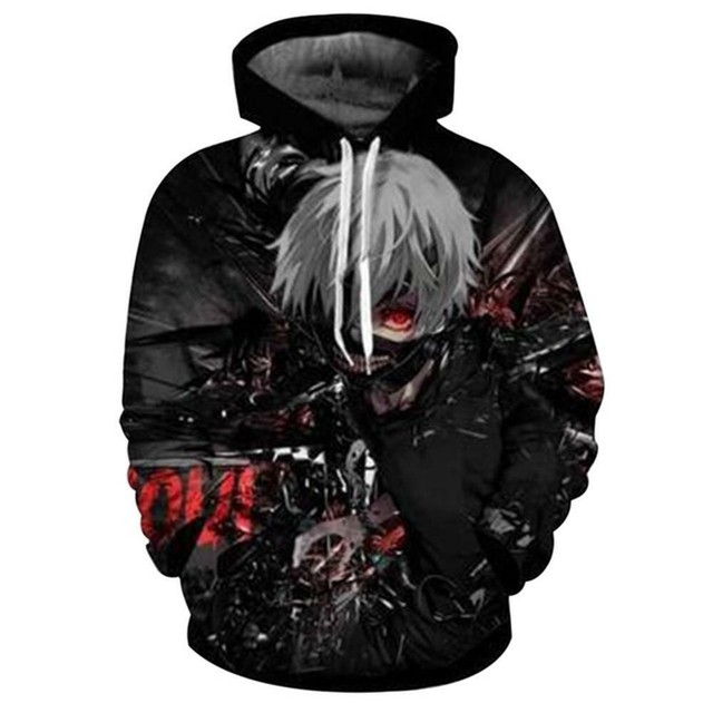 Tokyo Ghoul Kaneki Ken 3D Print Costume Cosplay Sweater Sweatshirt Hoodie Anime | eBay