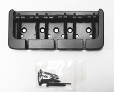 Hipshot 6 String B Style Bass Bridge Aluminum Black .708 spacing - NOS