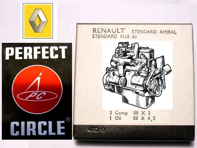 Segments de piston 88 mm STD Renault Frégate qualité origine
