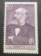 FRANCE 1938 timbre 378 GAMBETTA neuf* VF MH STAMP