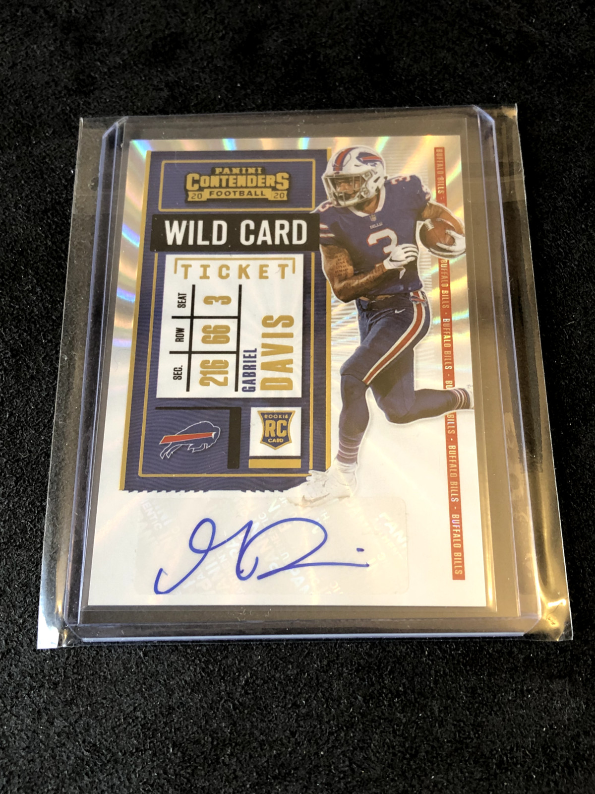 GABRIEL DAVIS 2020 Panini Contenders Wild Card Ticket SP Rookie Autograph BILLS
