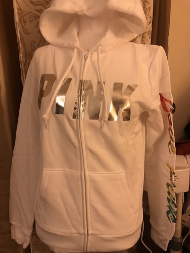 Victoria Secret Pink Bling Full Zip Hoodie Legging Rainbow Set Size M ❤️❤️!! - Picture 8 of 8
