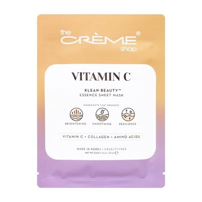 Korean Skin Care Vitamin C Face Sheet Mask - Anti Aging, Dark Circles, Wrinkl...