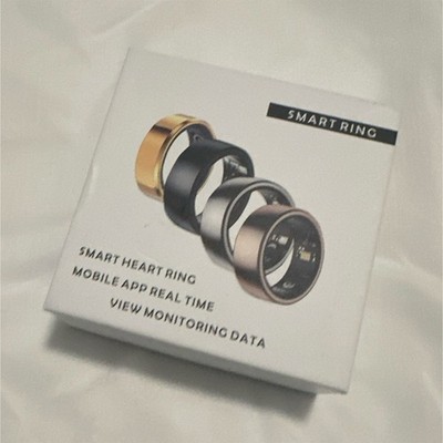 Smart Ring Activity Tracker Stainless Steel Silver Size 10 Heart Rate Bluetooth