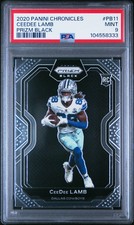PSA 9 Ceedee Lamb PB11 Prizm Black Football 2020 Panini Chronicles Prizm Black