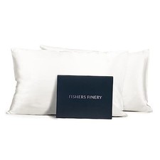 25mm 100 Pure Mulberry Silk Standard Set of Two Natural White Undyed 