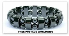 REAL Hematite Magnetic Bracelet FOR CONTROL LOW HIGH Blood Pressure Acupressure