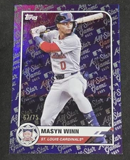 2025 Topps All-Star Game #79 Masyn Winn All-Star Game Holo Purple Foil /75