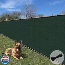 EandK Sunrise 6' x 12' Privacy Fence Screen with Grommets, Outdoo