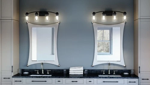 Quoizel ACA8627 Acacia 4 Light 28"W Vanity Light - Nickel - Picture 3 of 12
