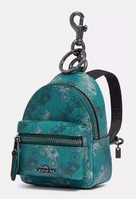 NWT COACH Mini Court Backpack Bag Charm Keychain HORSE  display picture 1