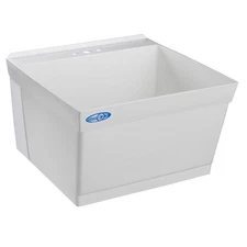 E L Mustee 19 Utilatub 24x20 Plastic Sink MPN: 19-1/2" NPT Drain