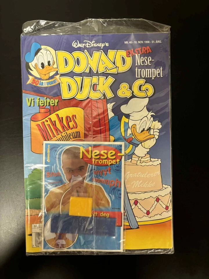 Donald Duck & Co Comic Lot (3) 1998 Norway – Sealed Issues w/ Toys Disney - Image 2 of 4