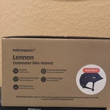 Lennon Commuter Bike Helmet by retrospec, 51-64cm (medium) matte black