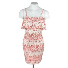 GUESS Floral Ruffle Bodycon Dress Sz 4