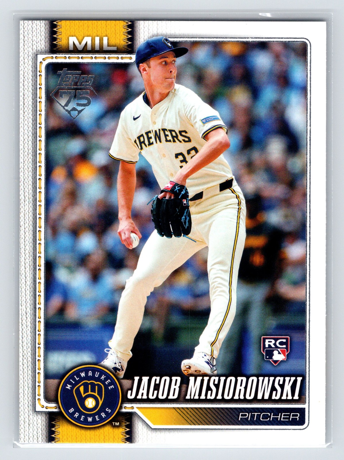 Jacob Misiorowski 2026 Topps Series 1 Milwaukee Brewers #10 RC