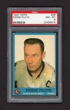 1962-63 TOPPS #28 PIERRE PILOTE  PSA 8
