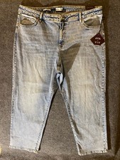 Ava  Viv Jeans Womens 24 R 90s Straight High-Rise Light Stone Wash Stretch