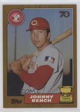 2021 Topps All-Star Rookie Cup Base Image Gold Foil 11/50 Johnny Bench HOF 5h0