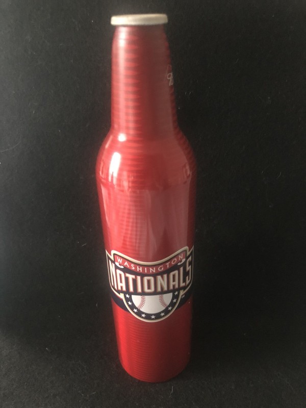 Vtg. 2007 MLB Washington Nationals 16oz Aluminum Budweiser Beer Bottle