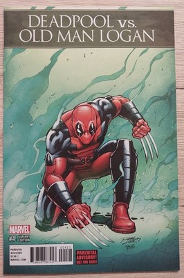 Deadpool Vs Old Man Logan #4 Marvel Comic 2018 Variant Cover by Ron LIM B4P3