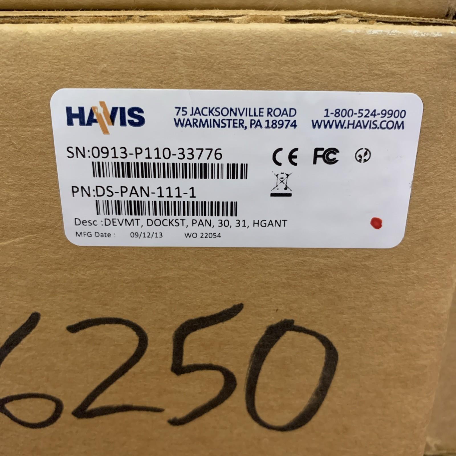 New Havis DS-PAN-111 Panasonic Toughbook Dock / Docking Only Read