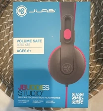 JLab JBuddies Folding Gen 2 Kids Wired Headphones - Pink New In unopened box